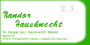 nandor hausknecht business card